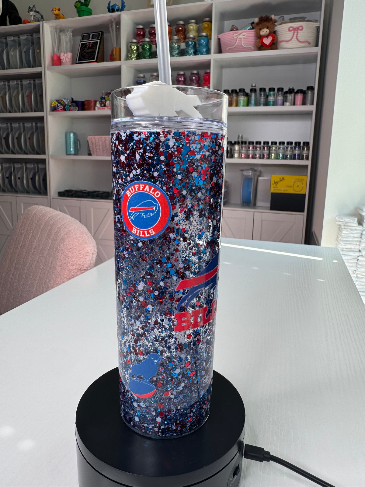 Buffalo Bills - 16oz with straw topper