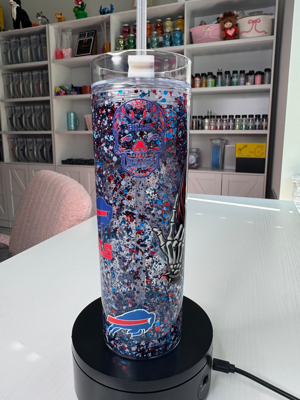 Buffalo Bills - 16oz with straw topper