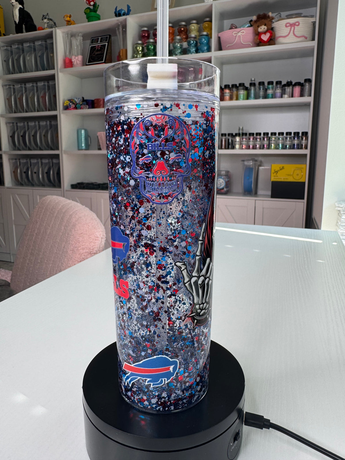Buffalo Bills - 16oz with straw topper