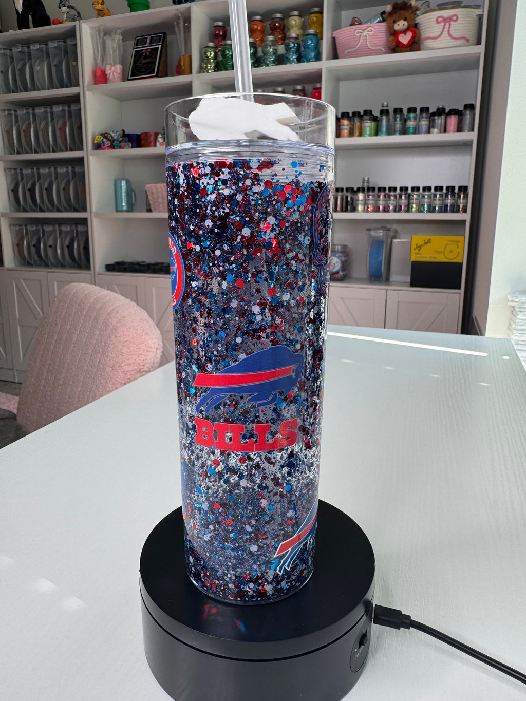 Buffalo Bills - 16oz with straw topper