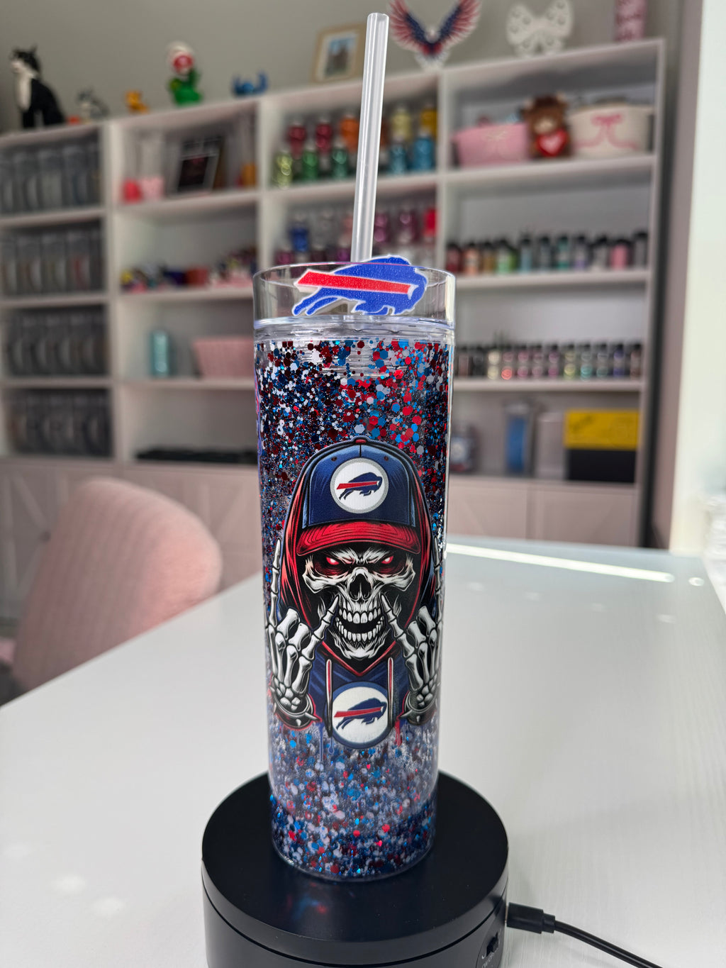 Buffalo Bills - 16oz with straw topper