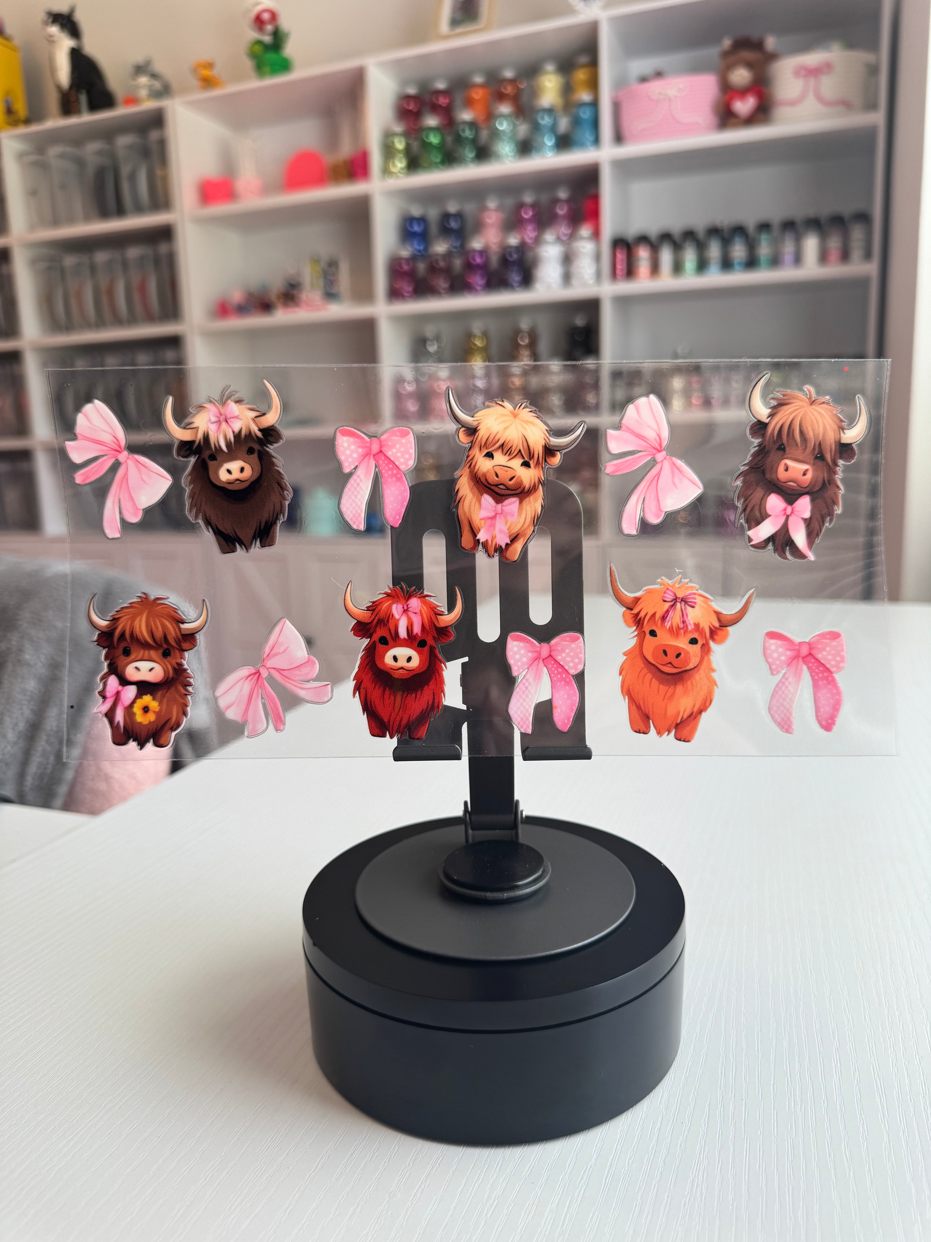 Highland cows and bows