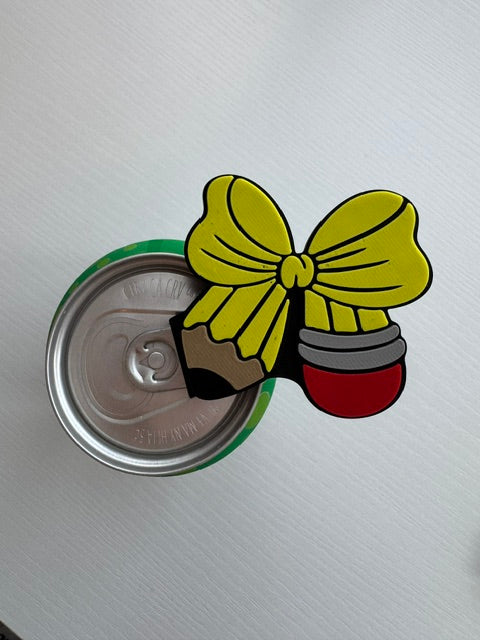 Pencil Bow Can Opener Keychain