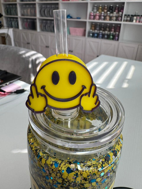 Smiley middle finger