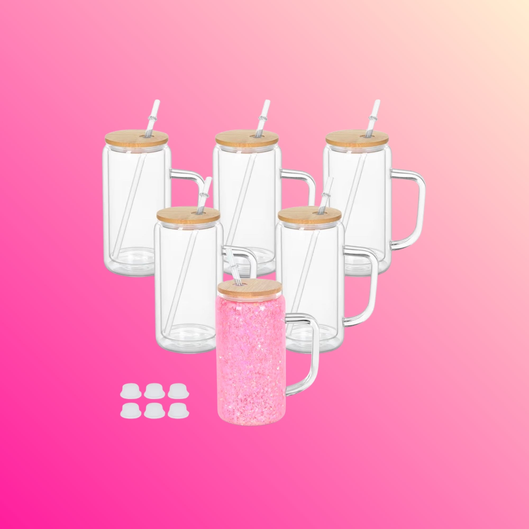 16oz Glass with handle