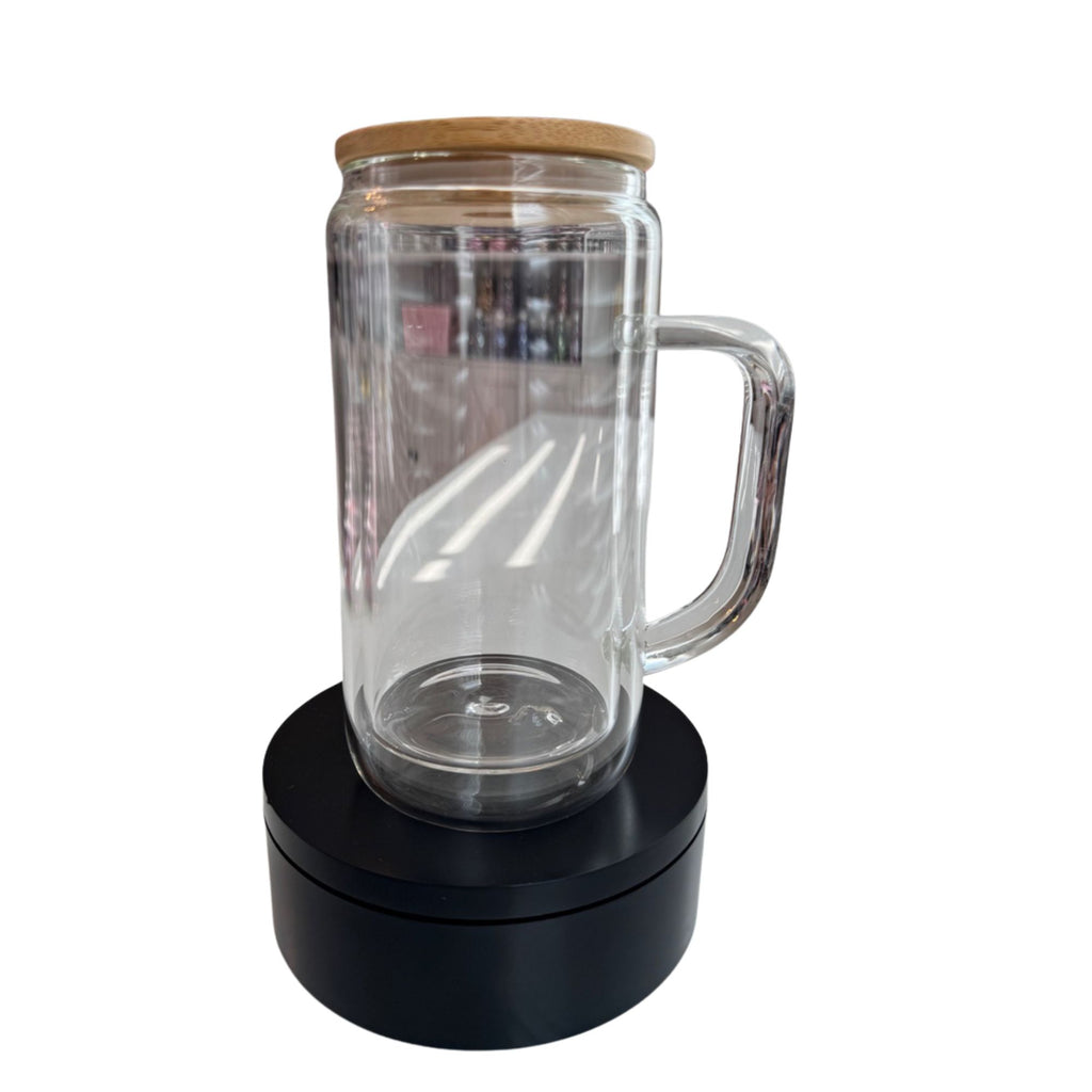 Custom Glass Cup (16oz with handle) with FREE Engraving
